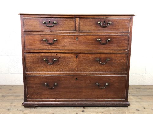 fig 1. Georgian Mahogany Straight Front Chest of Drawers