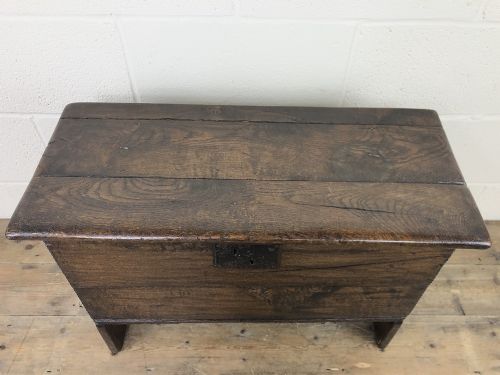 fig 1. Small 18th Century Joined Oak Coffer