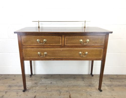 Antique Edwardian Inlaid Mahogany Side Table