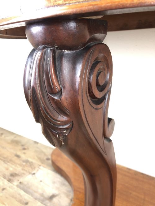 fig 2. Victorian Mahogany Demi Lune Console Table