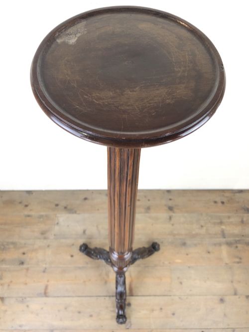 fig 1. Antique 19th Century Mahogany Torchere Stand