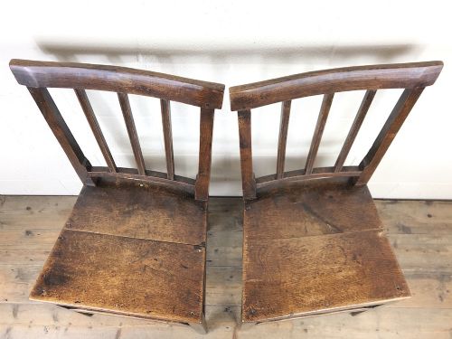 fig 2. Pair of 19th Century Welsh Oak Farmhouse Chairs