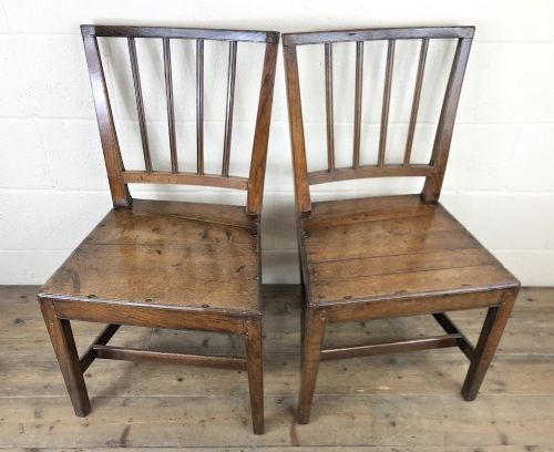Pair of 19th Century Welsh Oak Farmhouse Chairs