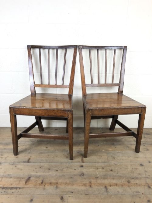 fig 1. Pair of 19th Century Welsh Oak Farmhouse Chairs