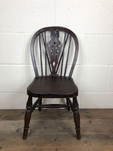 Antique Ash and Elm Child’s Wheelback Chair