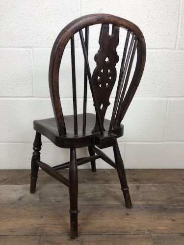 fig 1. Antique Ash and Elm Child’s Wheelback Chair