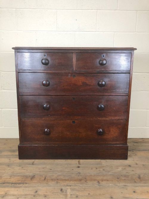 Victorian Oak Straight Front Chest of Drawers