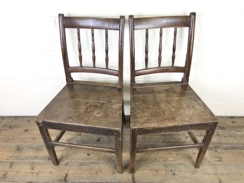 Pair of 19th Century Oak Farmhouse Chairs