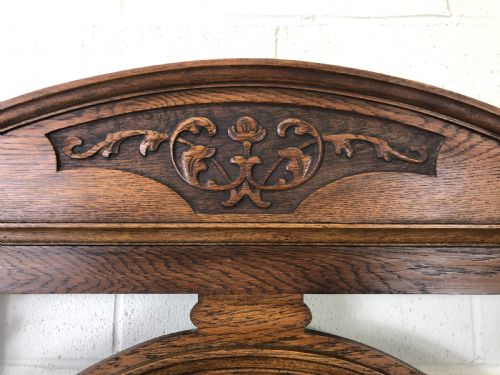 fig 1. Antique Oak Hat and Coat Hall Stand