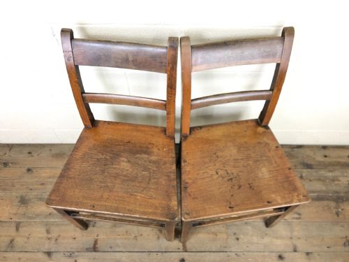 fig 1. Pair of 19th Century Welsh Oak Farmhouse Chairs