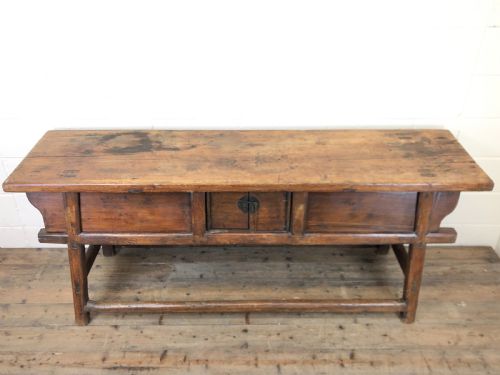 fig 1. Unusual Oriental Elm Altar Sideboard