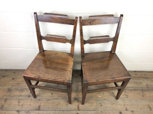 fig 1. Pair of Welsh Oak Bar Back Farmhouse Chairs