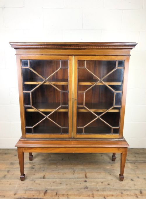 Mahogany Glazed Bookcase or Display Cabinet