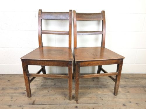 Pair of 19th Century Welsh Oak Farmhouse Chairs