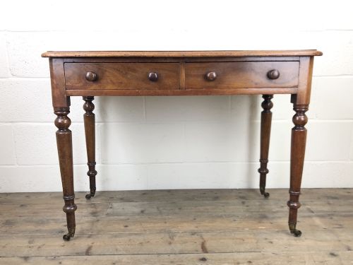 fig 1. Victorian Mahogany Two Drawer Side Table