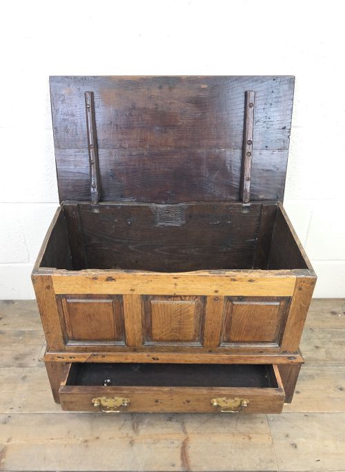 fig 2. 19th Century Welsh Oak Coffer Bach (Miniature Chest)