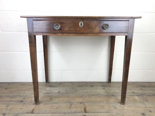 fig 1. Georgian Oak Single Drawer Side Table