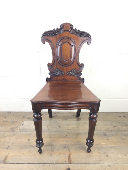 Victorian Mahogany Hall Chair