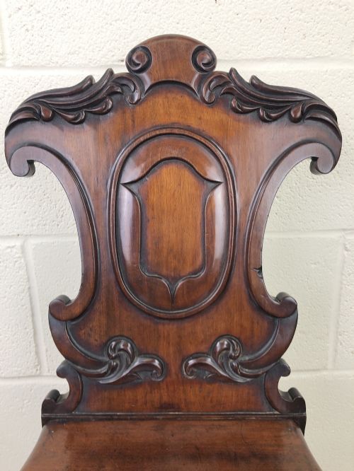 fig 1. Victorian Mahogany Hall Chair