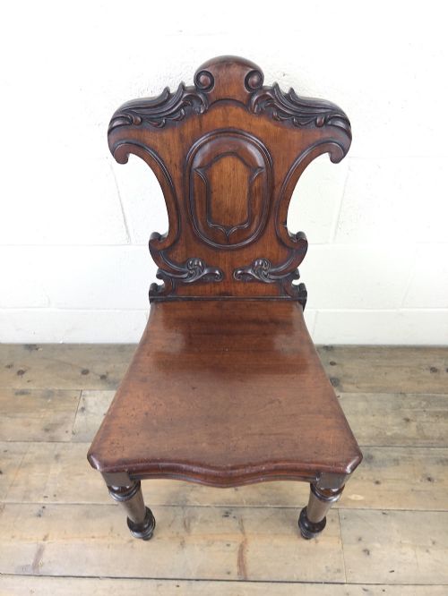 fig 2. Victorian Mahogany Hall Chair
