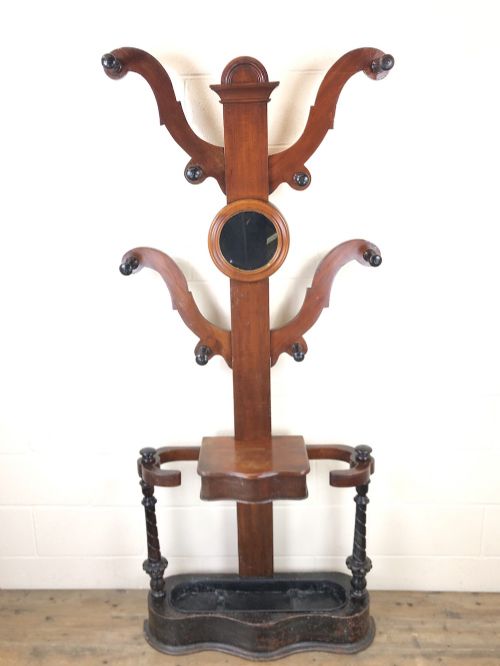fig 1. Victorian Mahogany Tree Shaped Hall Stand
