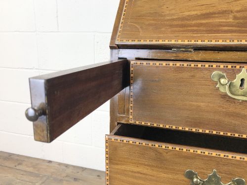 fig 1. Georgian Inlaid Mahogany Fall Front Bureau