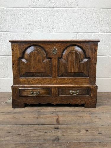 fig 1. Antique 18th Century Style Welsh Oak Coffer Bach