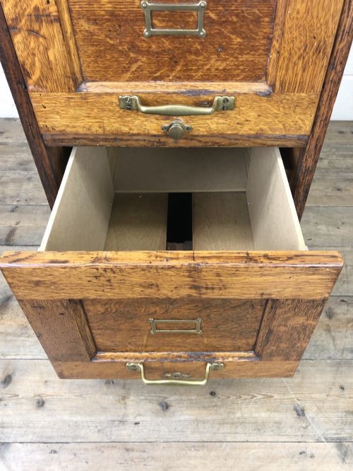 fig 2. Antique Oak Four Drawer Filling Cabinet