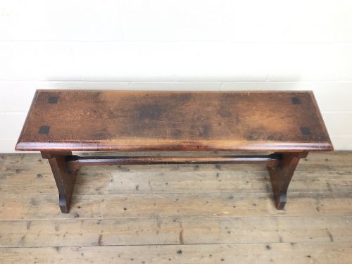 fig 1. Antique Pitch Pine Chapel Organ Bench