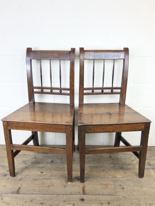 Pair of 19th Century Welsh Oak Farmhouse Chairs