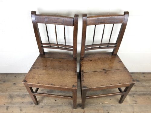 fig 2. Pair of 19th Century Welsh Oak Farmhouse Chairs