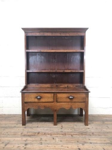 fig 1. Small Antique Oak Farmhouse Country or Cottage Dresser