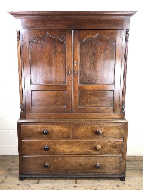 Early 19th Century Welsh Oak Press Cupboard