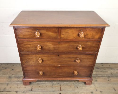 fig 1. Antique 19th Century Mahogany Chest of Drawers