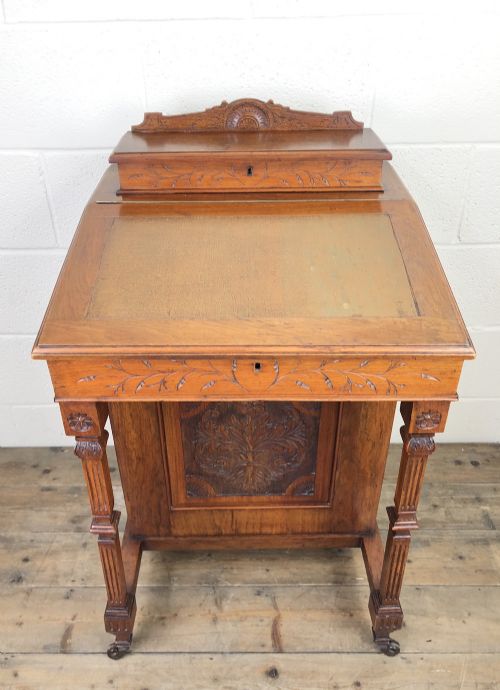 fig 1. Antique Edwardian Davenport Desk