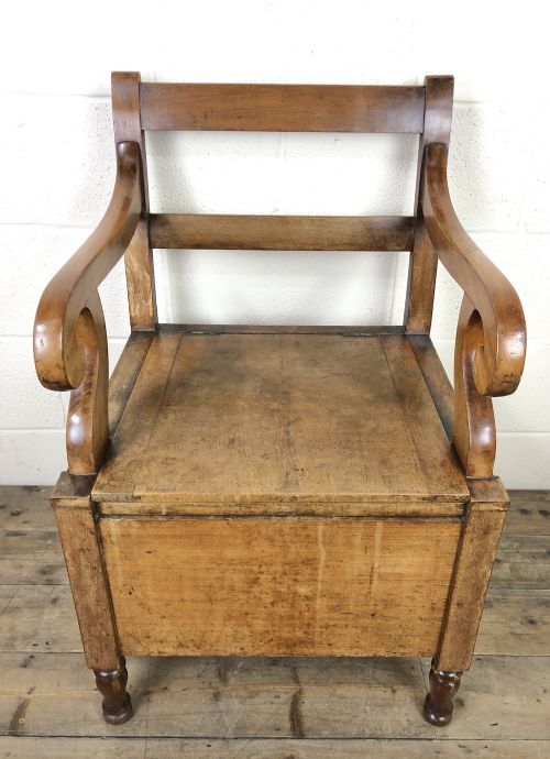 19th Century Oak Armchair Commode