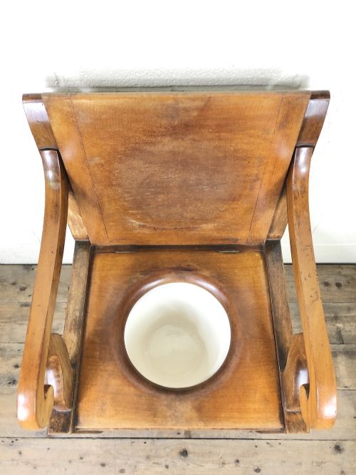 fig 1. 19th Century Oak Armchair Commode