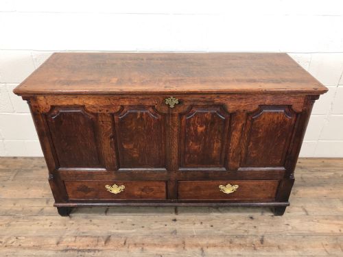 fig 2. 18th Century Welsh Oak Coffer with Panel Front