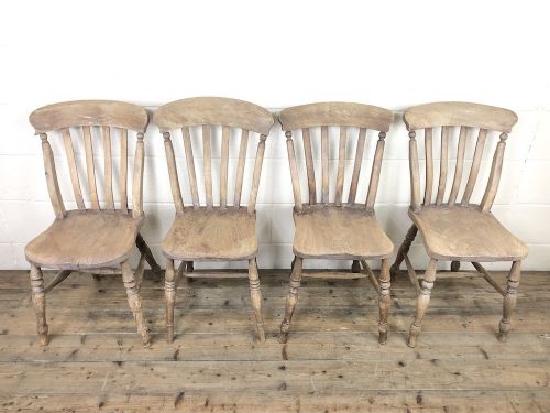 fig 1. Four 19th Century Farmhouse Kitchen Chairs