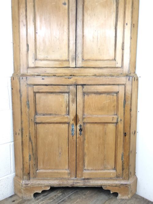 fig 1. Antique Pine Free Standing Corner Cupboard