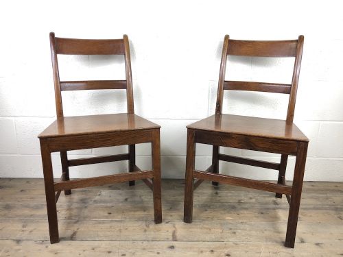 fig 2. Pair of Antique Welsh Oak Farmhouse Chairs