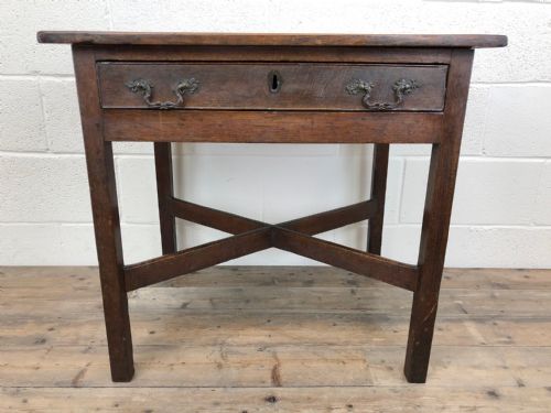 fig 2. Antique 19th Century Oak Lowboy Side Table