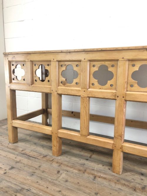 fig 2. Victorian Pine Church Altar Table in Gothic Design