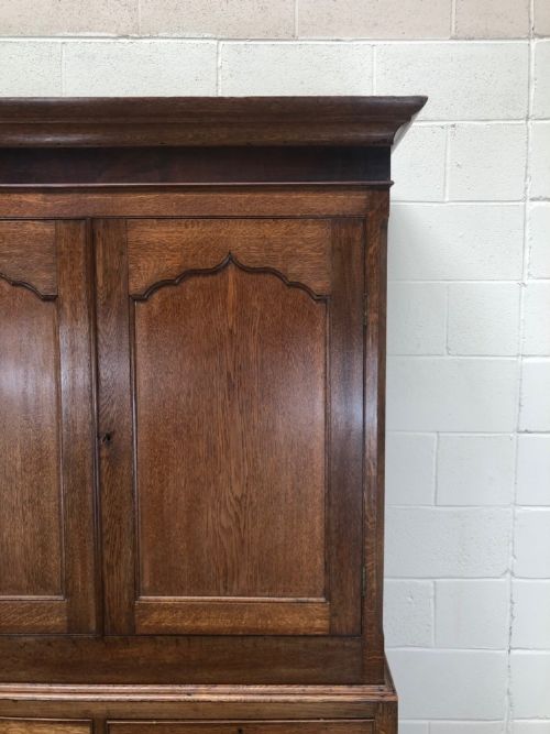 fig 2. Antique 19th Century Welsh Oak Press Cupboard