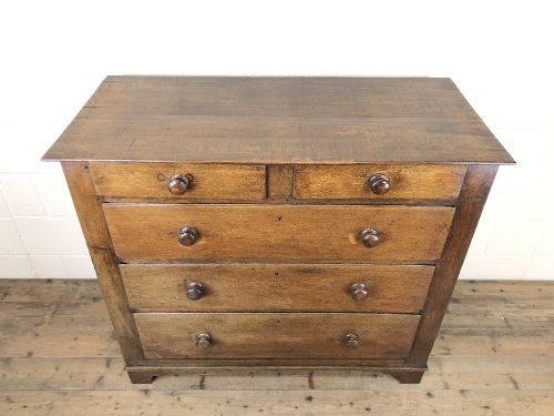 fig 1. Antique Country Oak Chest of Drawers