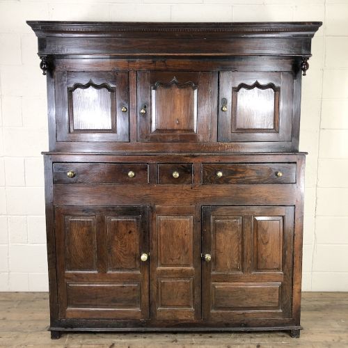 18th Century Welsh Oak Deuddarn Cupboard