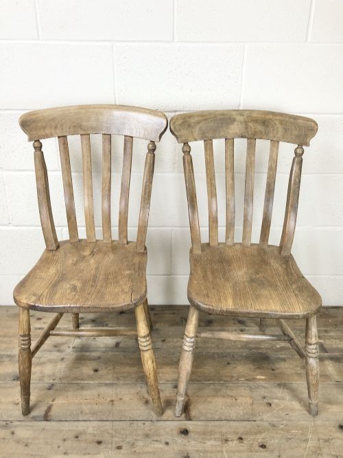 fig 2. Set of Four Antique Farmhouse Kitchen Chairs