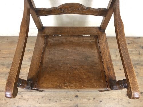 fig 2. Antique Oak Commode Armchair
