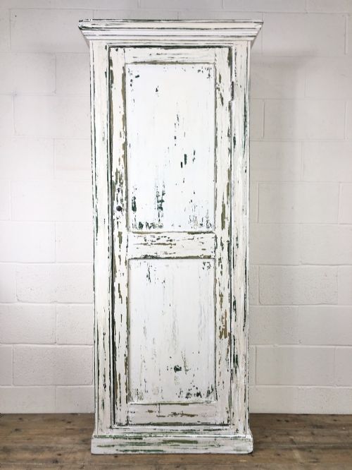 fig 1. Distressed Painted Antique Pine Cupboard