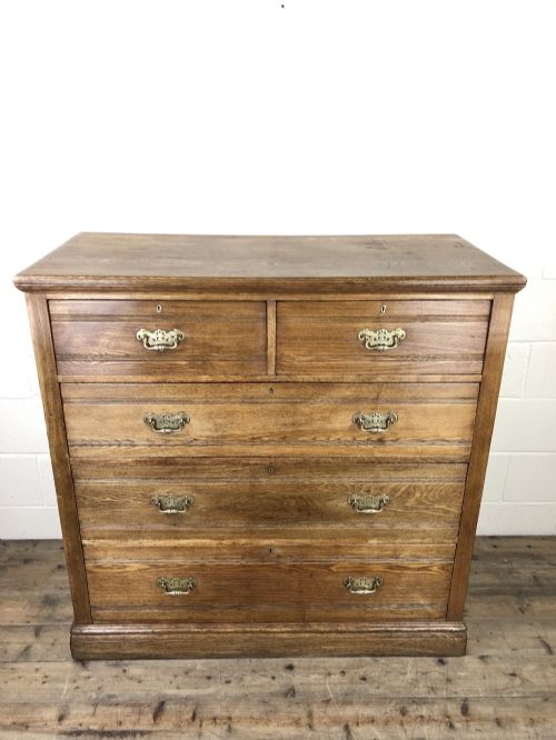 fig 1. Large Antique Ash Chest of Drawers